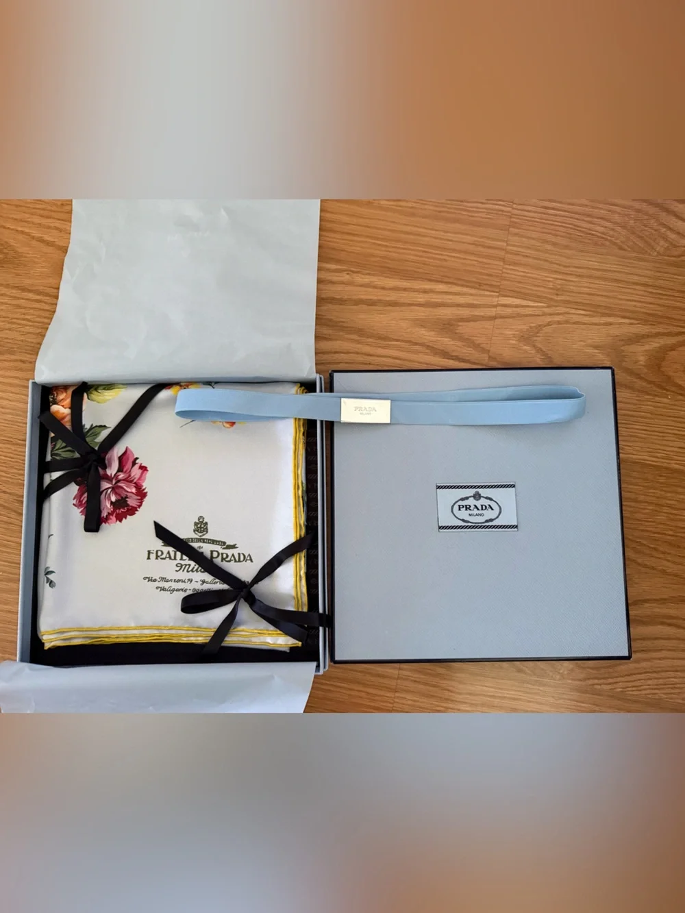 Prada silk Floral Scarf